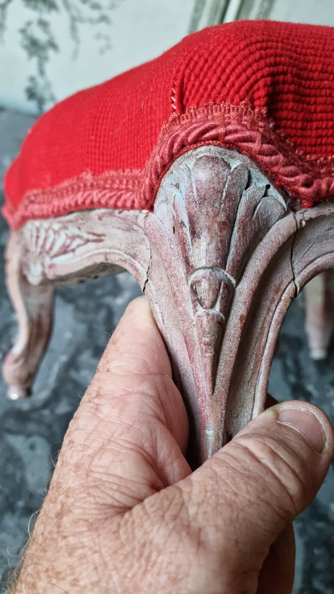 Louis XV Style Footrest Dog Stool-photo-2