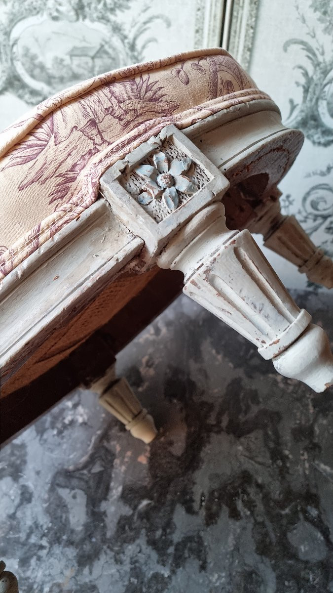 Louis XVI Period Footrest Stool-photo-2