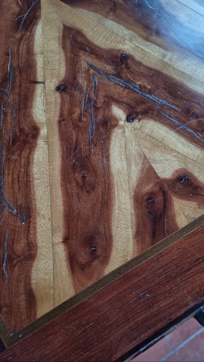 COMMODE COMMODINE D'ENTRE DEUX MARQUETERIE ÉPOQUE XVIIIe LOUIS XVI-photo-3