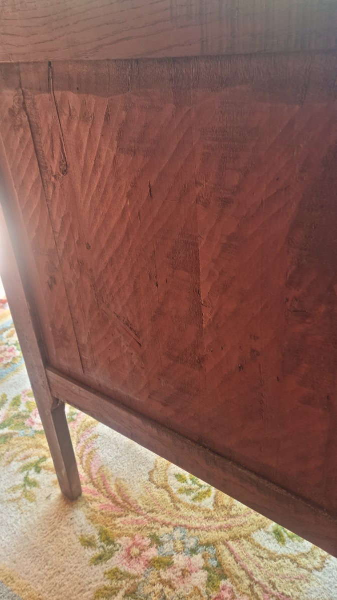 COMMODE COMMODINE D'ENTRE DEUX MARQUETERIE ÉPOQUE XVIIIe LOUIS XVI-photo-5