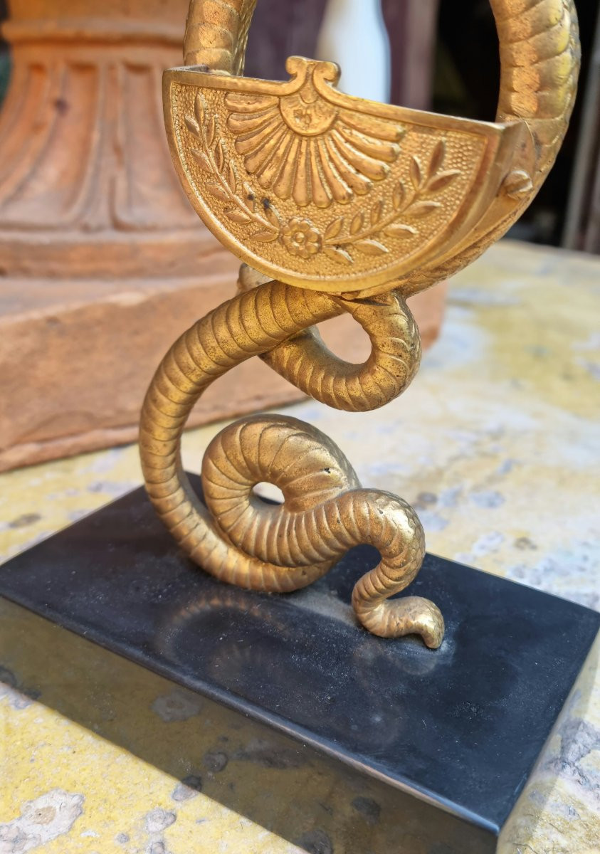 Empire Period Gilt Bronze Watch Holder-photo-3