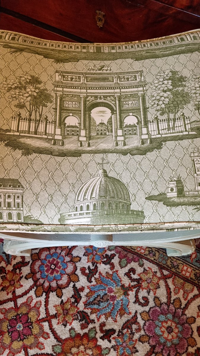 TABOURET CURULE MILIEU XIXe TISSU BRAQUENIE-photo-4