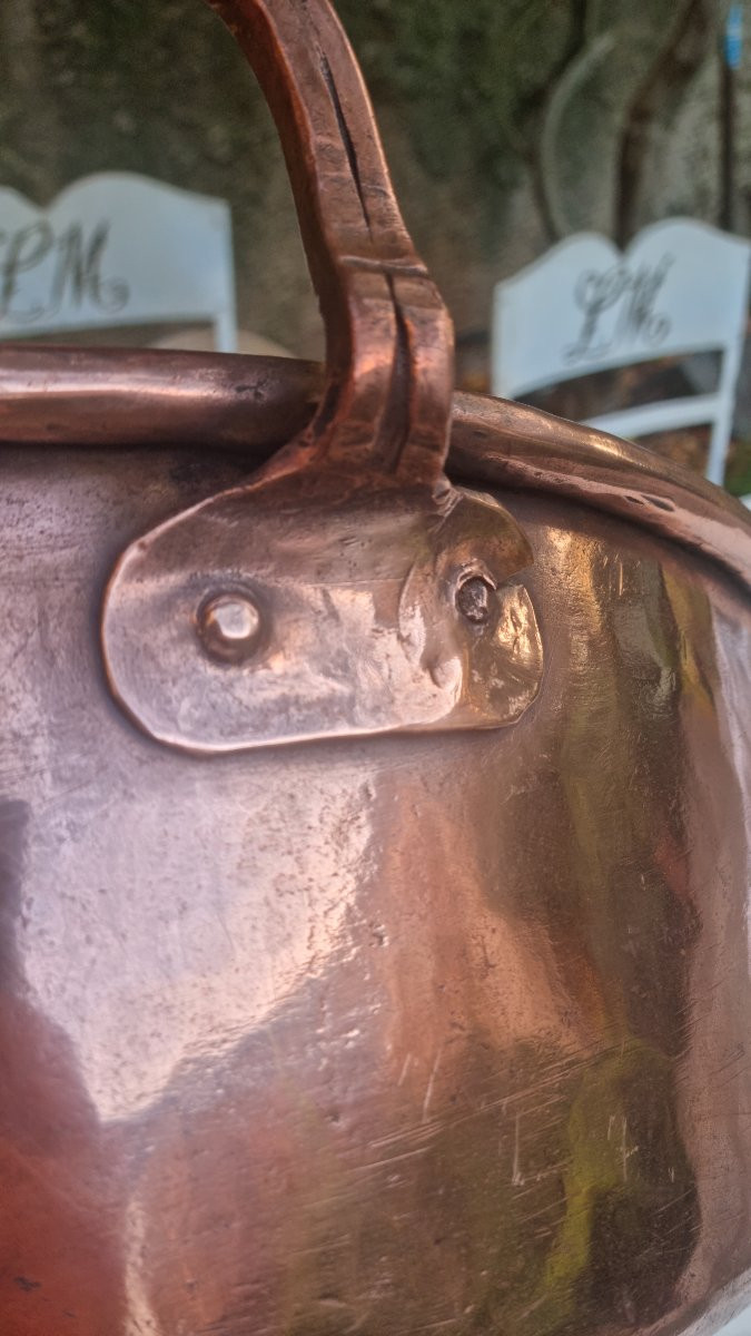 Large Copper Jam Basin Princess Of Conde Crown Cauldron Coat Of Arms -photo-5