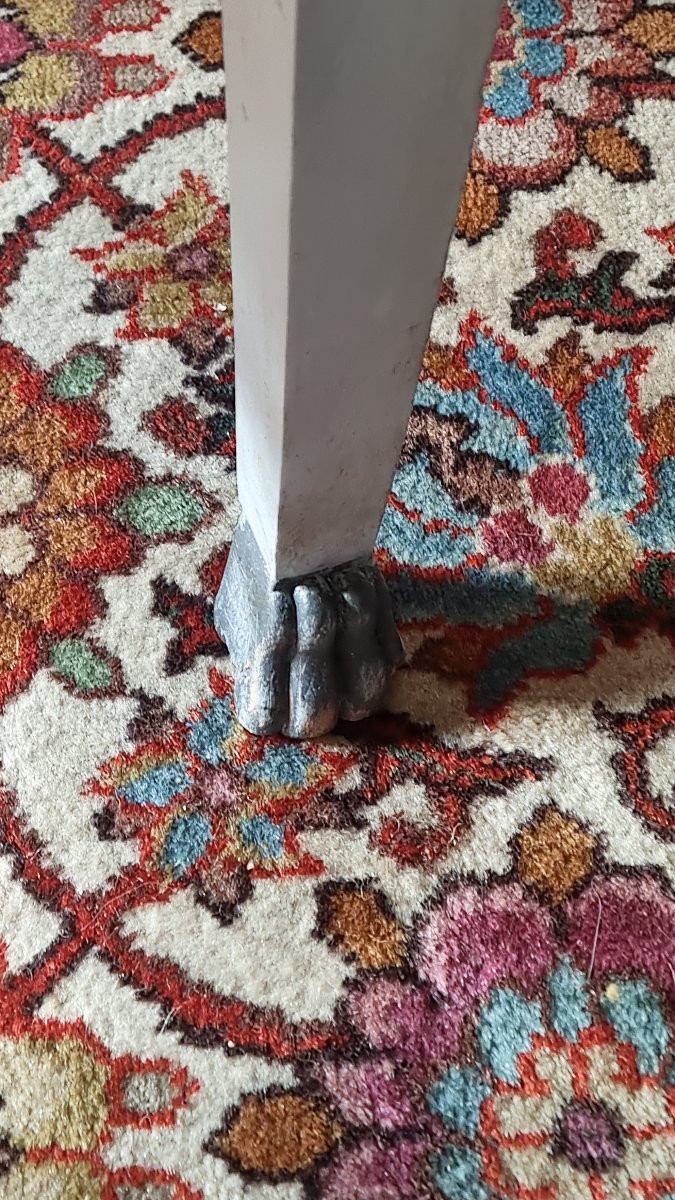 PAIRE DE FAUTEUILS D'OFFICIER EPOQUE CONSULAT EMPIRE SOIE-photo-1