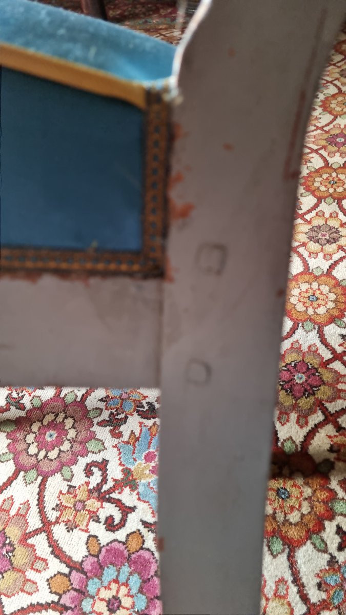 PAIRE DE FAUTEUILS D'OFFICIER EPOQUE CONSULAT EMPIRE SOIE-photo-2