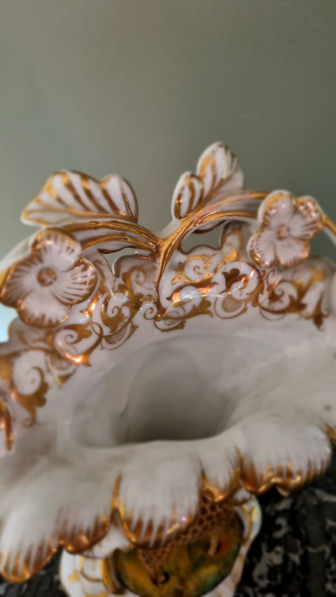 Rare Paris Porcelain Giraffe Vase Old Paris Girafomania -photo-4