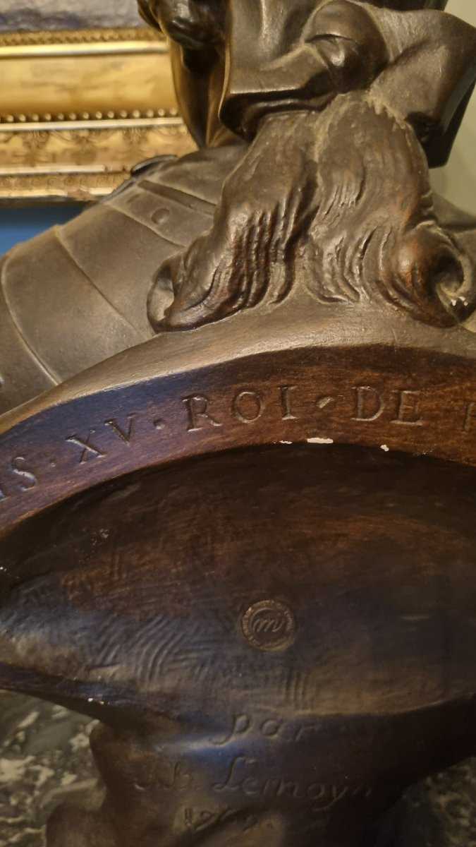 Plaster Bust Of Louis XV, Cast From The Louvre, King Of France -photo-5