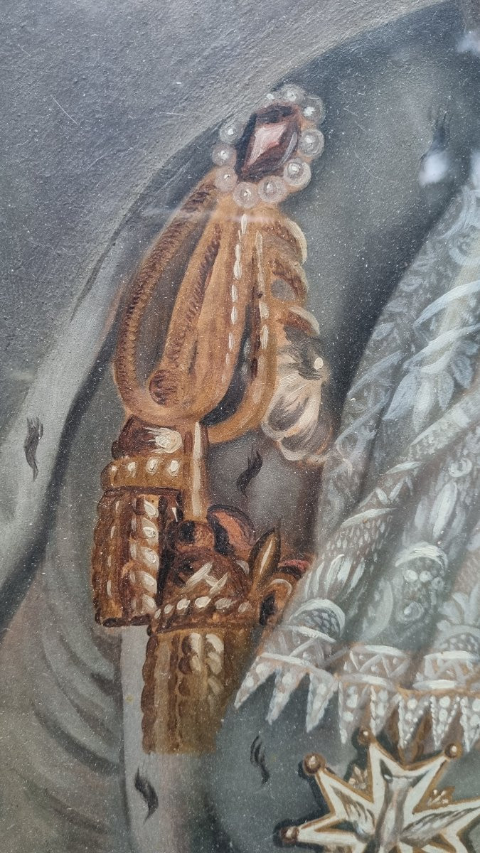 Portrait Of Louis XVIII, King Of France, Restoration Period, Pastel And Gouache-photo-4