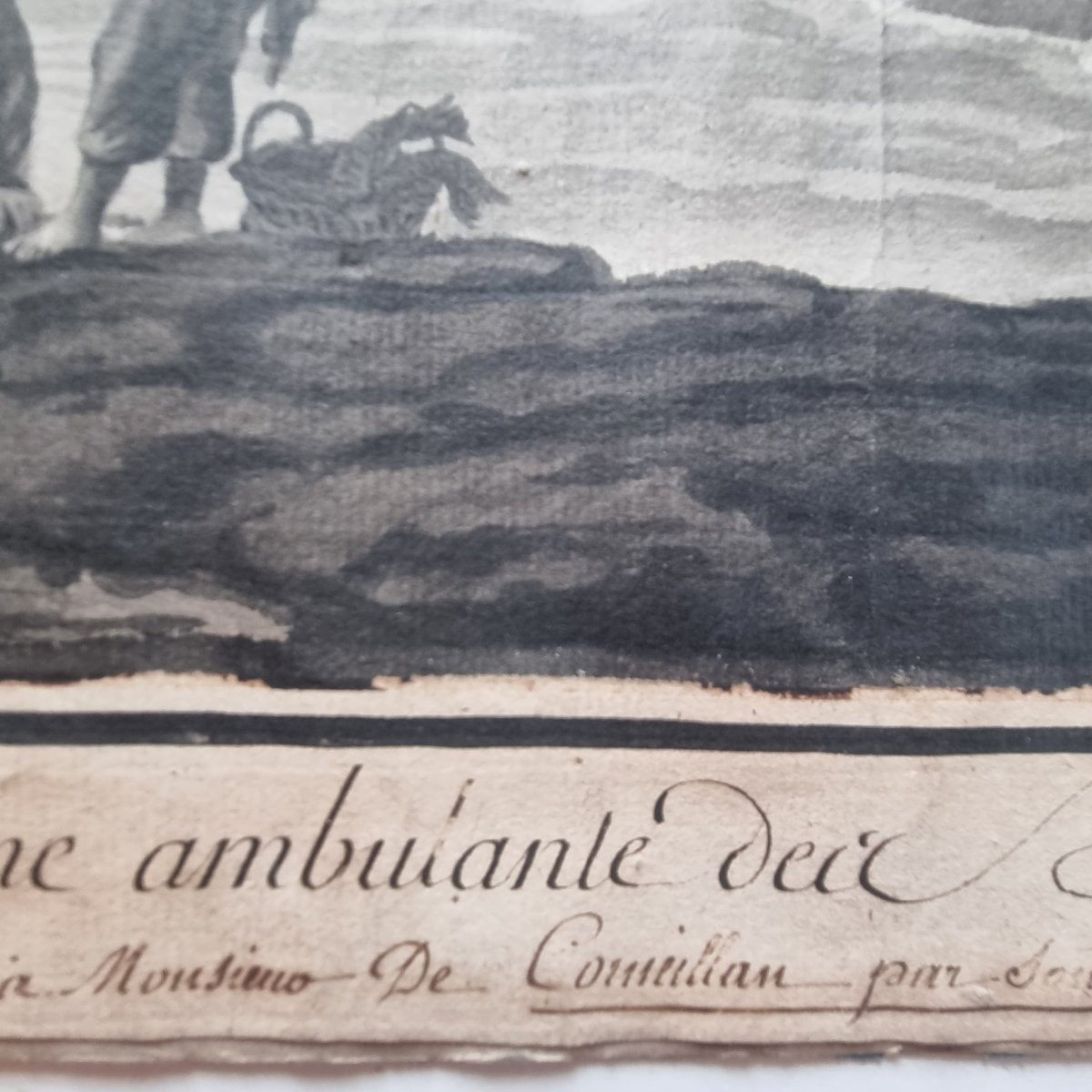 LAVIS EPOQUE XVIIIe D'APRÈS VERNET VUE DE PORT MARINE-photo-1