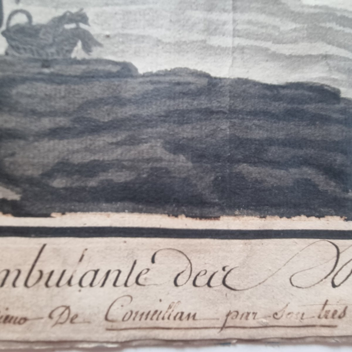 LAVIS EPOQUE XVIIIe D'APRÈS VERNET VUE DE PORT MARINE-photo-2