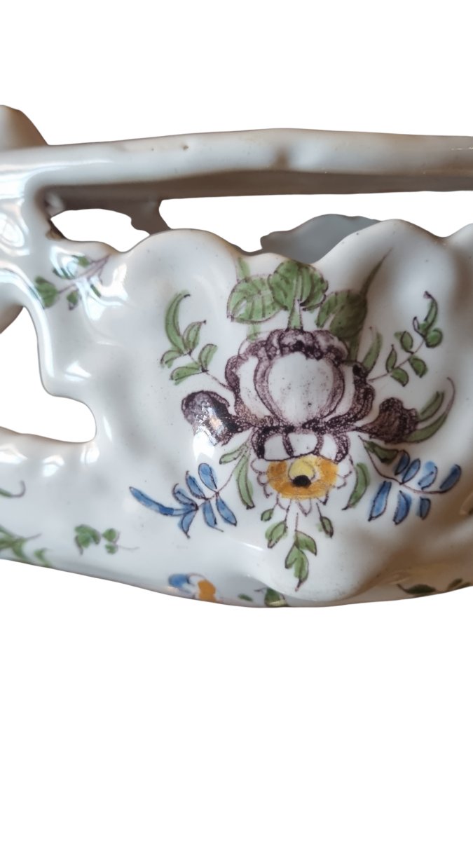 Oil Dish, Faience From The South Of France, Bordeaux, Samandé, Montpellier, Marseille? 18th Century-photo-2