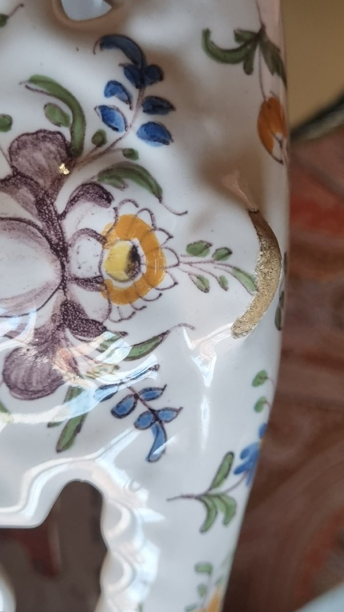 Oil Dish, Faience From The South Of France, Bordeaux, Samandé, Montpellier, Marseille? 18th Century-photo-4
