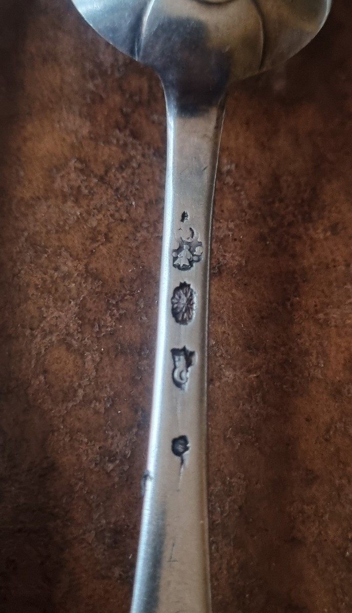 4 Small Solid Silver Spoons, Hallmarked With The Farmers General's Mark, 18th Century, For Coffee-photo-3