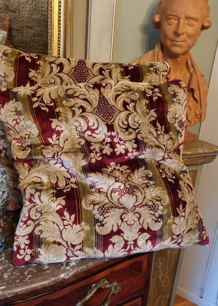 PAIRE DE COUSSINS DE STYLE DÉCORATION VELOURS -photo-4