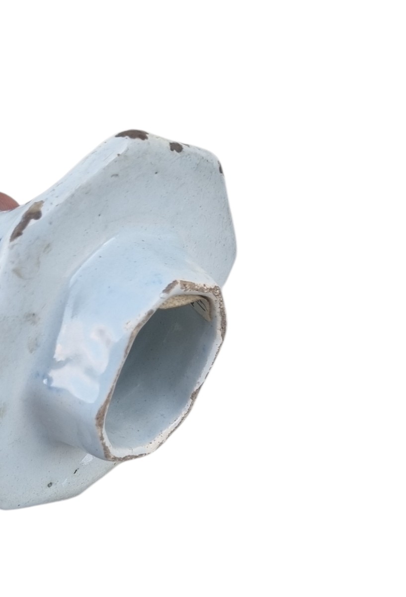 Delftware Covered Vase/pot, 18th Century, Pipe Factory-photo-3