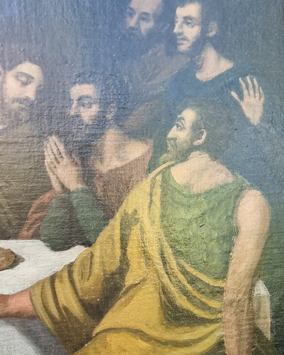 After Juan De Juanes The Last Supper Religious Painting Oil On Canvas-photo-1