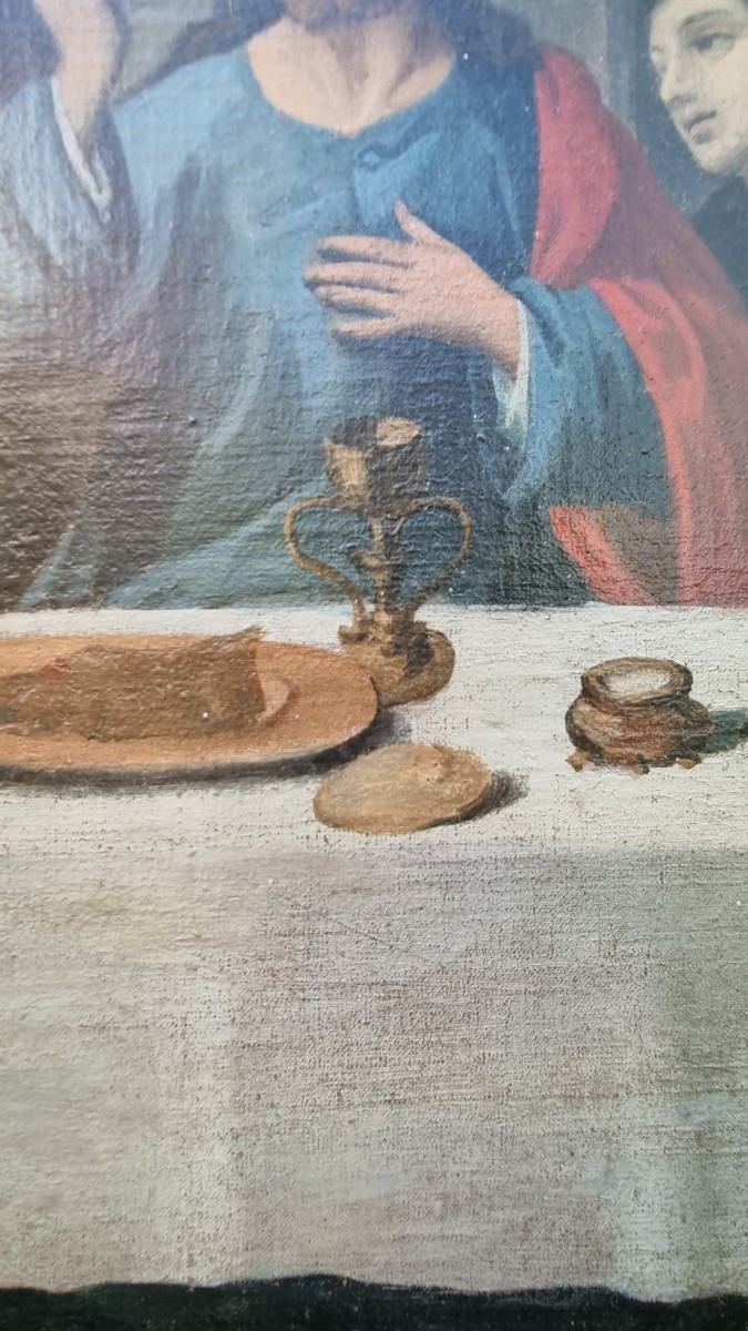 After Juan De Juanes The Last Supper Religious Painting Oil On Canvas-photo-2