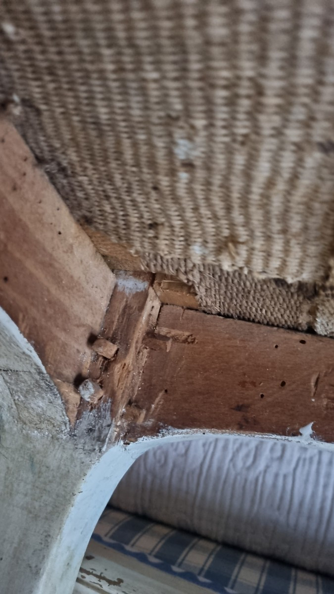 Large Armchair, Louis XV Period, 18th Century, Le Manach Fabric-photo-2