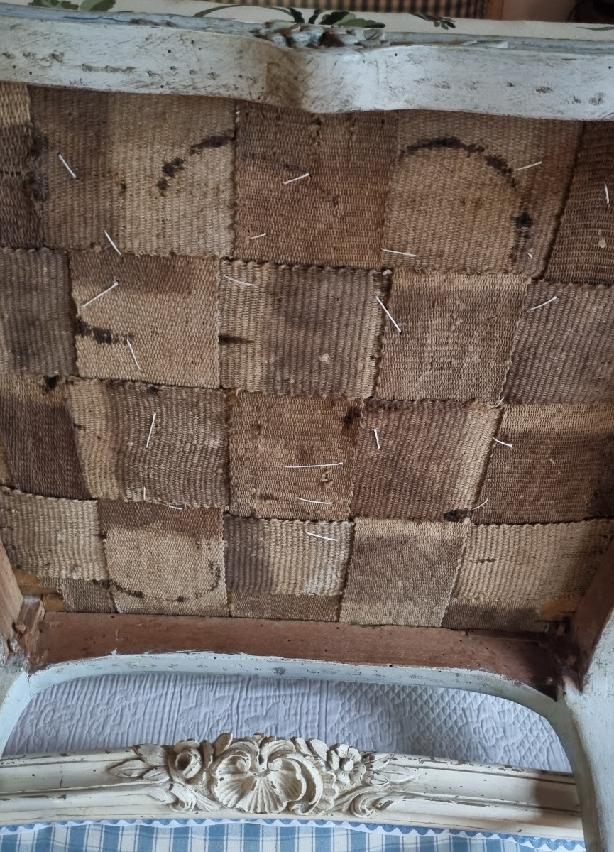 Large Armchair, Louis XV Period, 18th Century, Le Manach Fabric-photo-3