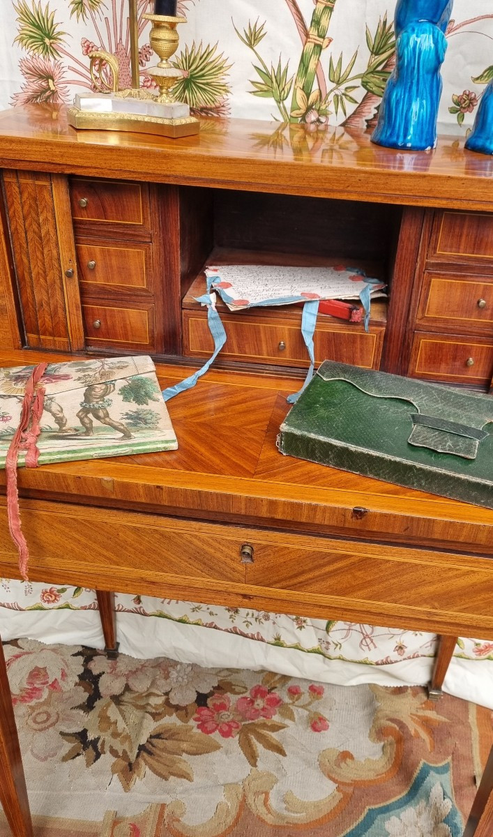BONHEUR DU JOUR BUREAU DE DAME STYLE LOUIS XVI ÉPOQUE NAPOLÉON III-photo-2