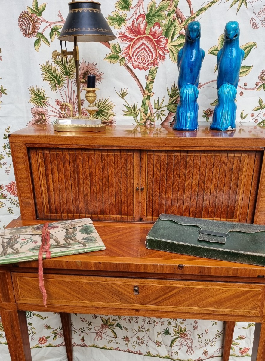 BONHEUR DU JOUR BUREAU DE DAME STYLE LOUIS XVI ÉPOQUE NAPOLÉON III-photo-3