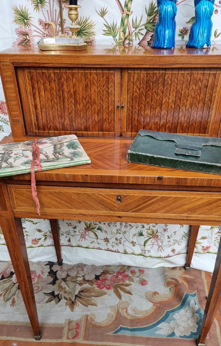 BONHEUR DU JOUR BUREAU DE DAME STYLE LOUIS XVI ÉPOQUE NAPOLÉON III-photo-1