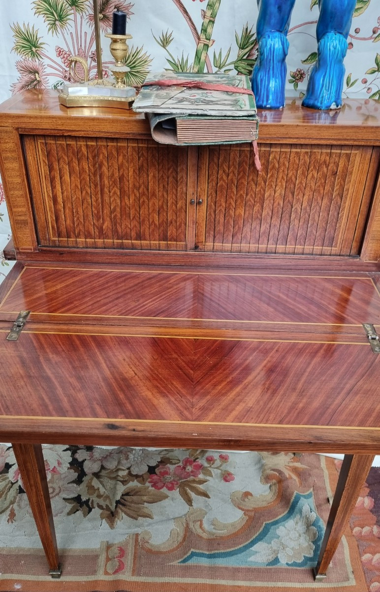 BONHEUR DU JOUR BUREAU DE DAME STYLE LOUIS XVI ÉPOQUE NAPOLÉON III-photo-3