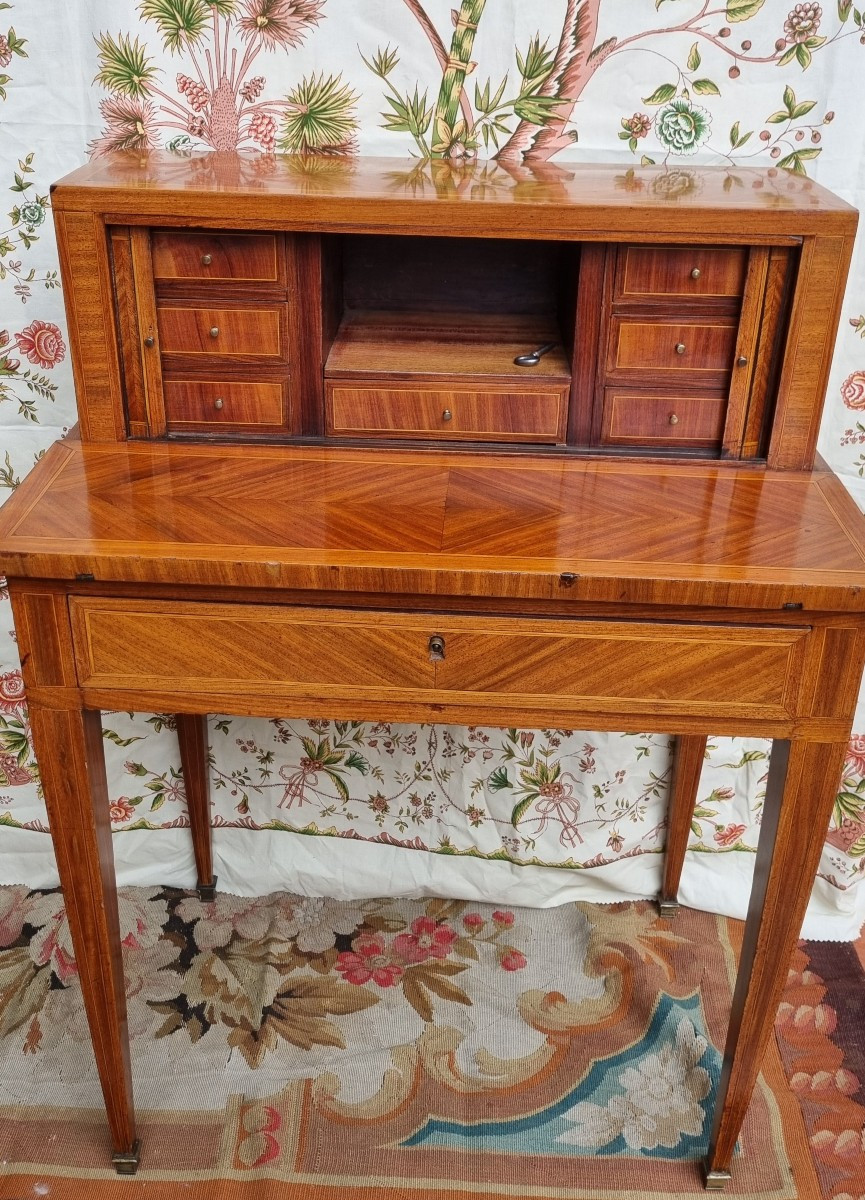 BONHEUR DU JOUR BUREAU DE DAME STYLE LOUIS XVI ÉPOQUE NAPOLÉON III-photo-6