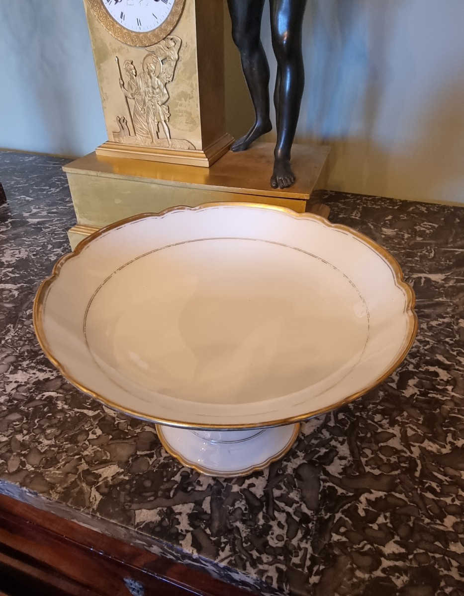 Centerpiece Cup, Paris Porcelain, Baron's Crown, Napoleon III Coat Of Arms -photo-1