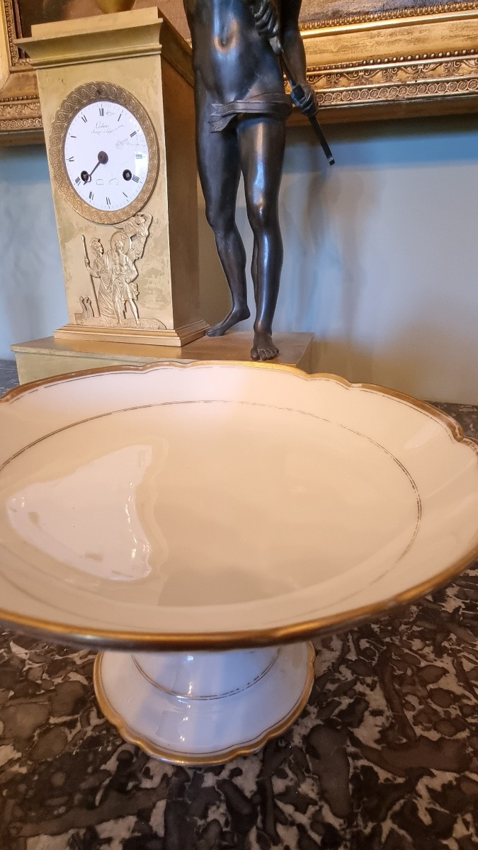 Centerpiece Cup, Paris Porcelain, Baron's Crown, Napoleon III Coat Of Arms -photo-2