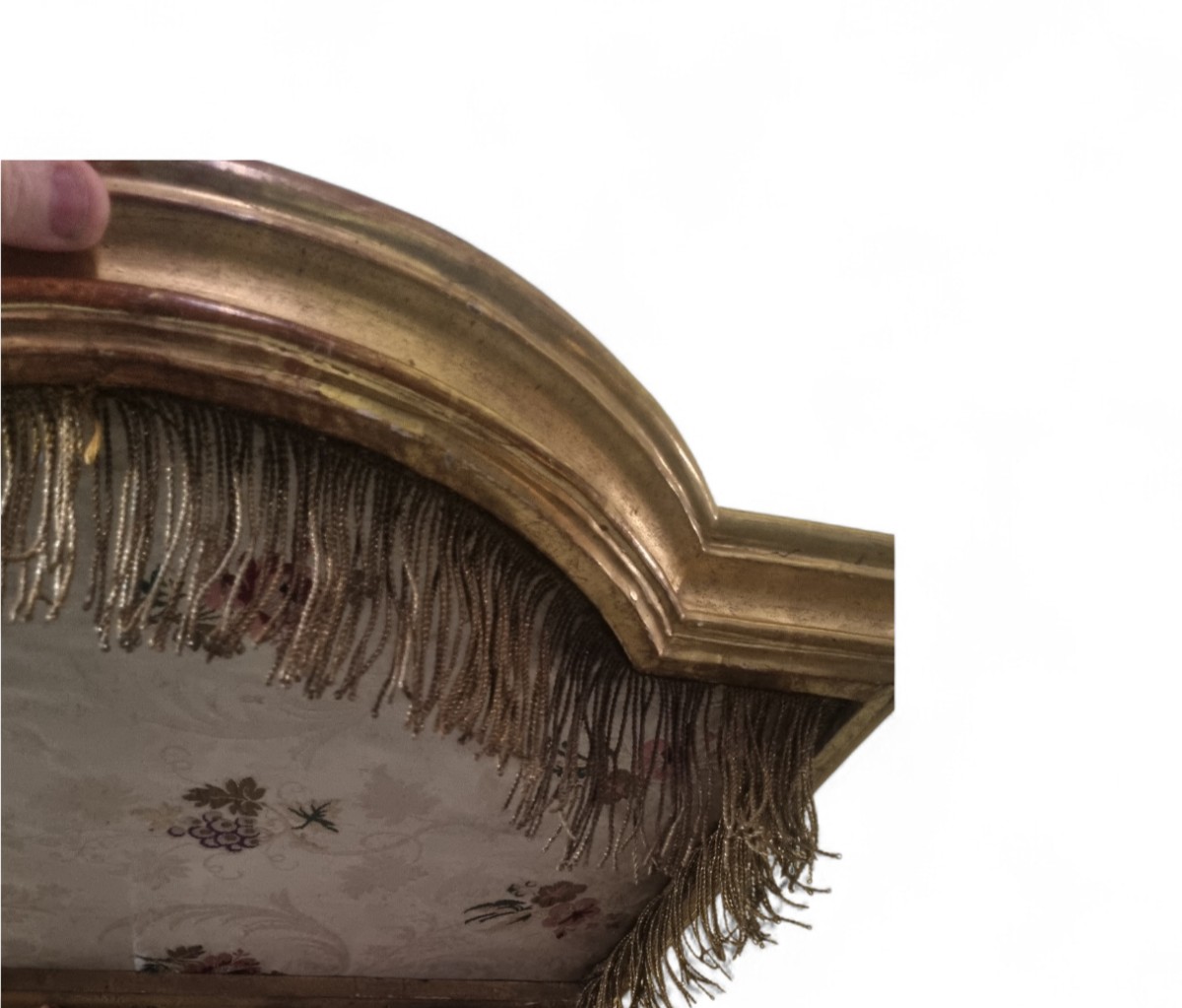 CIEL DE LIT BOIS DORÉ ÉPOQUE XVIIIe  BALDAQUIN-photo-3