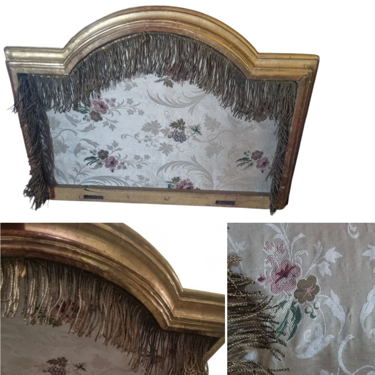 CIEL DE LIT BOIS DORÉ ÉPOQUE XVIIIe  BALDAQUIN