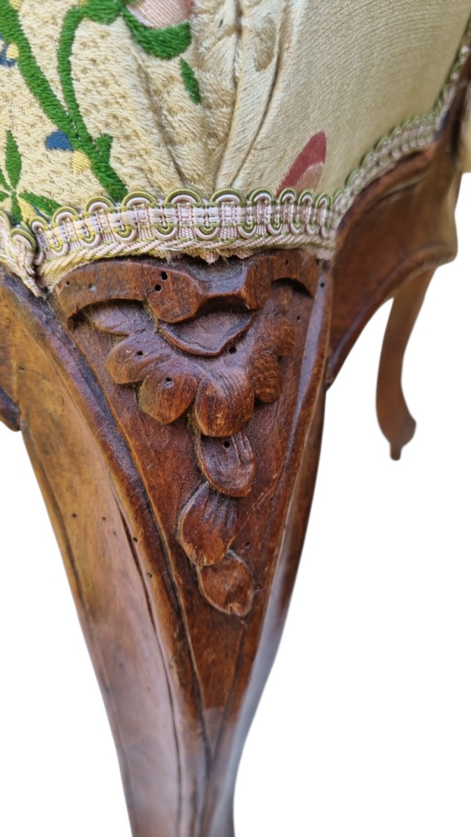 Large Louis XV Period Armchair With Queen-style Back-photo-4