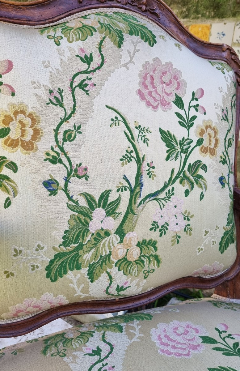 Large Louis XV Period Armchair With Queen-style Back-photo-7