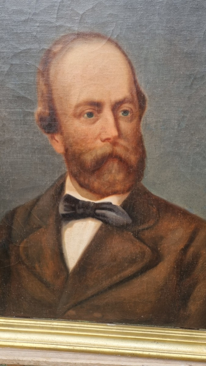 Rare Oil Portrait Of The Count Of Chambord, Duke Of Bordeaux, Henry V, Royal Souvenir -photo-2