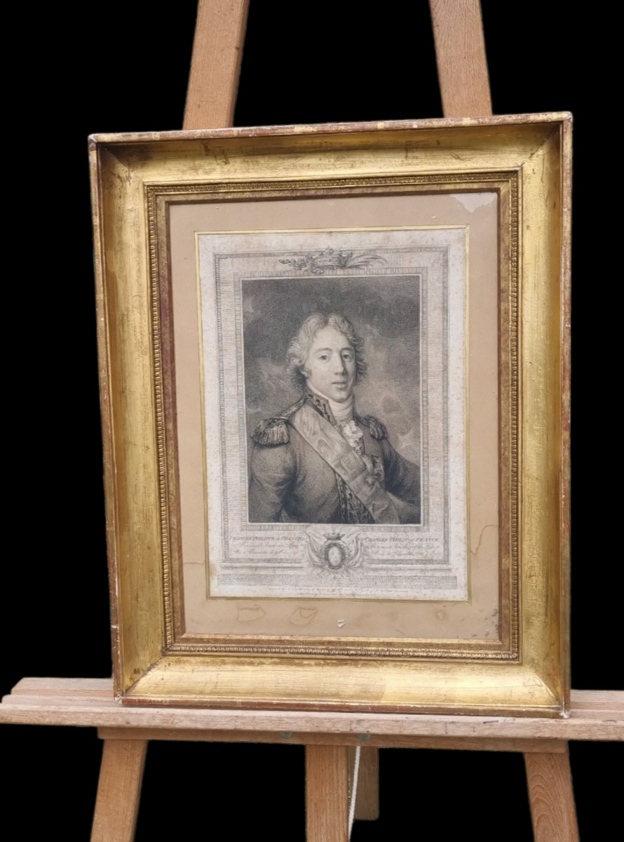 Count Of Artois Charles X Engraving Royalist King Emigration Versailles