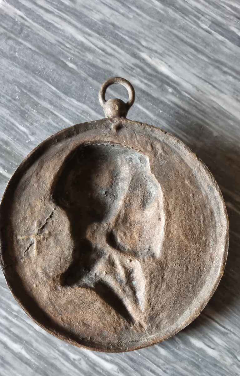 MEDAILLON PROFIL DE ROBESPIERRE DAVID D'ANGERS RÉVOLUTION FRANÇAISE  CIRCA 1850 BRONZE-photo-2