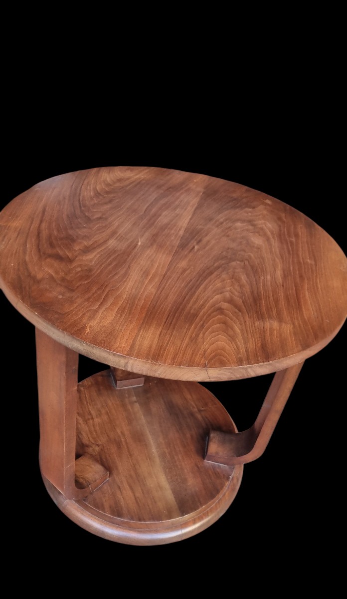 Art Deco 1930s Ocean Liner Style Pedestal Table -photo-2