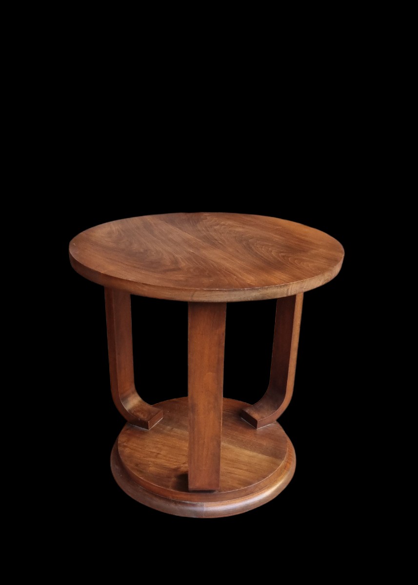 Art Deco 1930s Ocean Liner Style Pedestal Table -photo-4