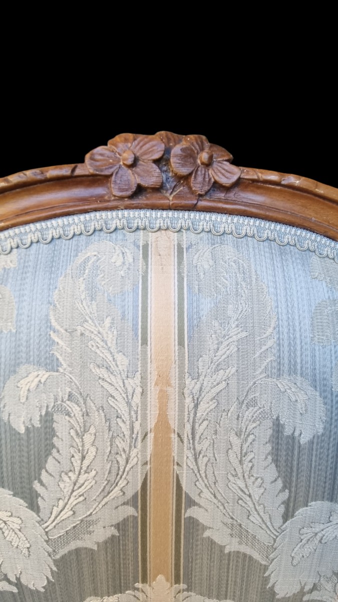 Pair Of Wide Armchairs In The Louis XV Period, Flat Backs-photo-3