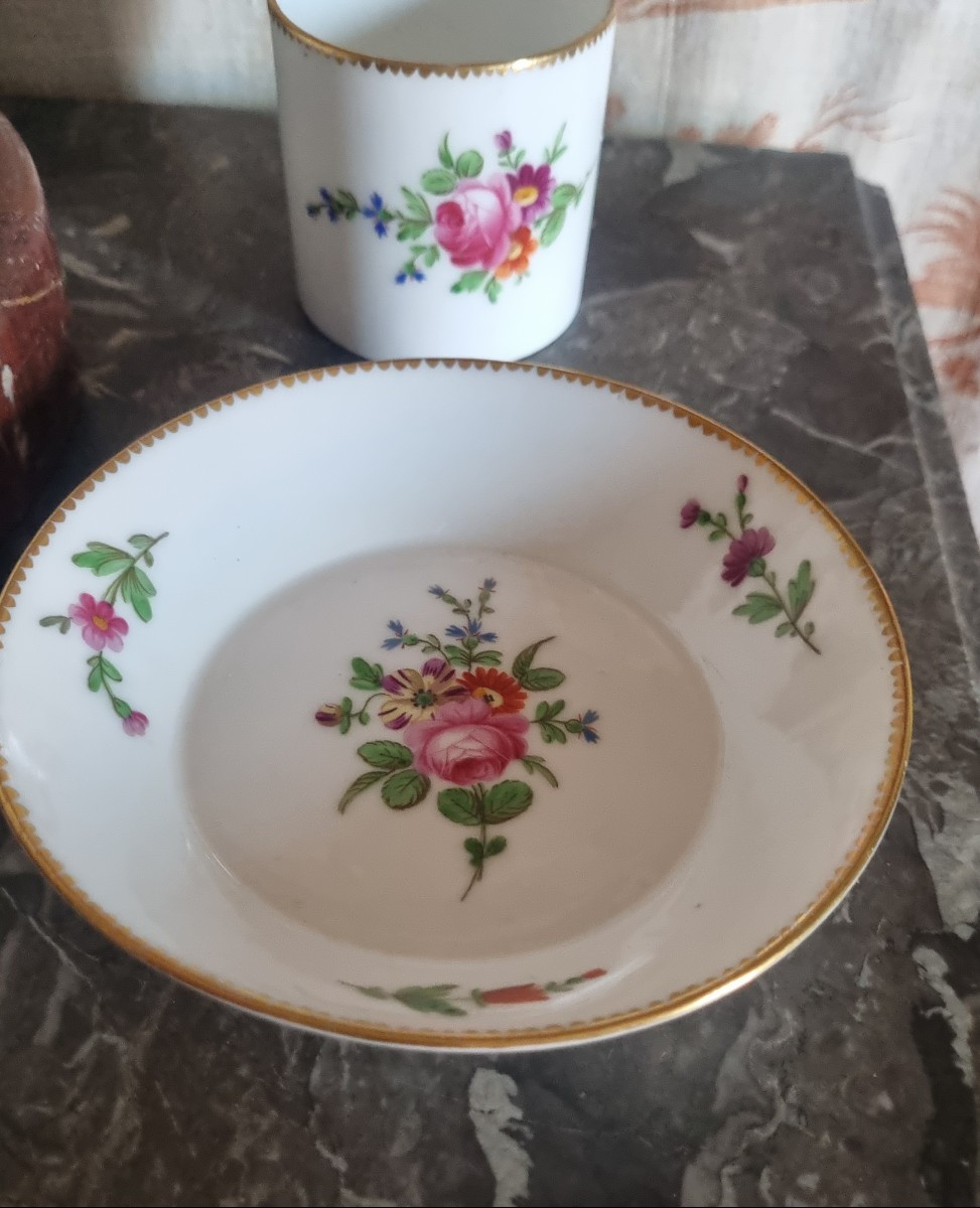 Manufacture Du Comte d'Artois - Litron Cup And Saucer - 18th Century Paris Porcelain-photo-4