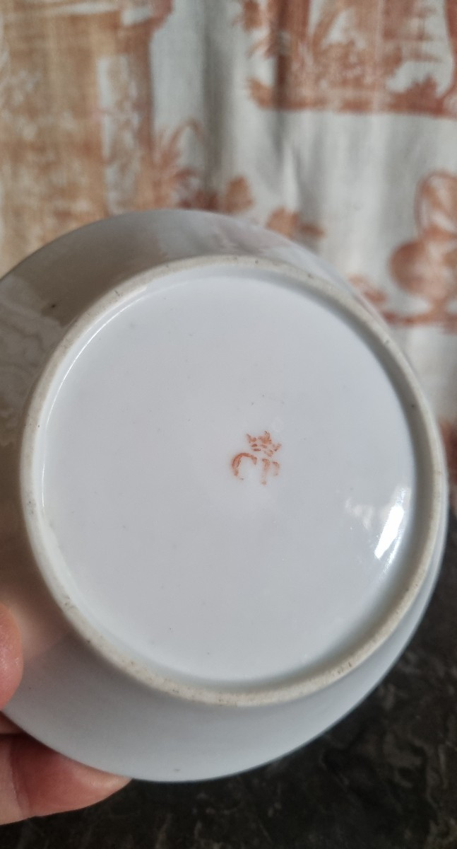 Manufacture Du Comte d'Artois - Litron Cup And Saucer - 18th Century Paris Porcelain-photo-3