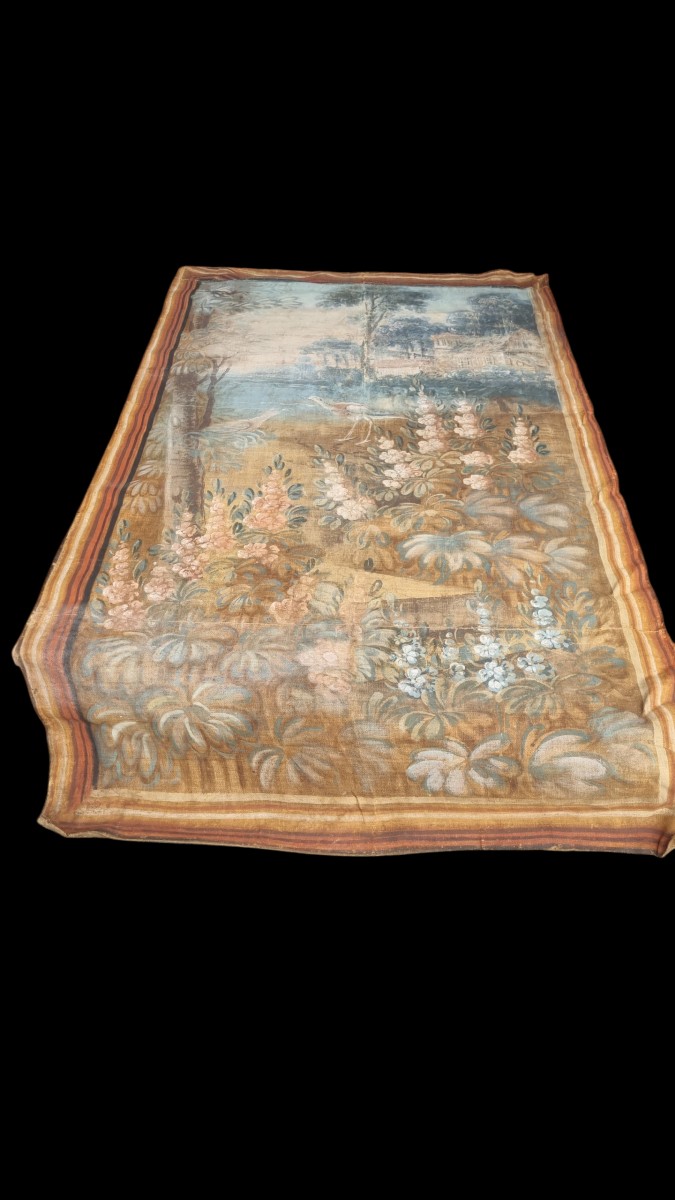 TOILE PEINTE DE BOISERIE EPOQUE XVIIIe-photo-4