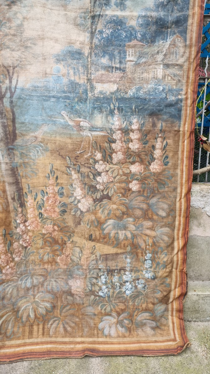 TOILE PEINTE DE BOISERIE EPOQUE XVIIIe-photo-1