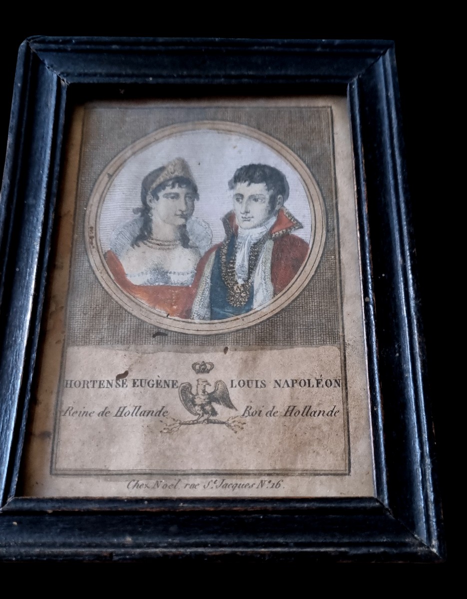 Hortense de Beauharnais / Louis Napoléon Bonaparte / roi et reine de Hollande EMPIRE GRAVURE