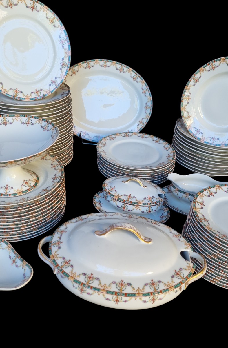 William Guérin Limoges Porcelain Dinner Service-photo-3