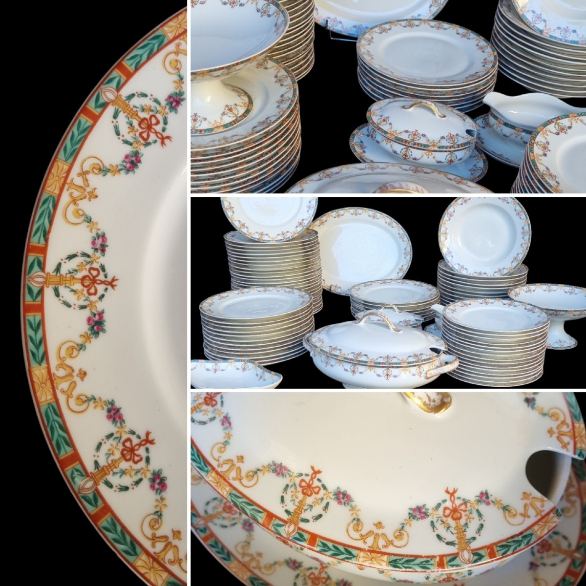 William Guérin Limoges Porcelain Dinner Service