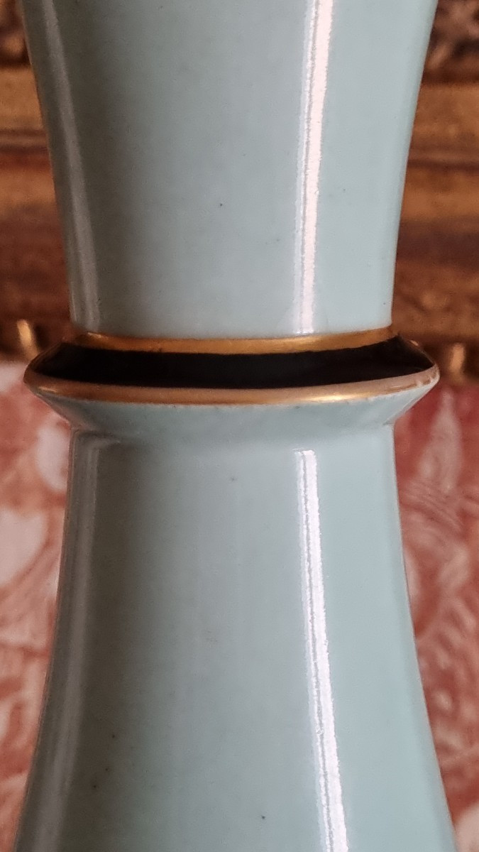 Lamp Base Napoleon III Period Paris Porcelain-photo-4