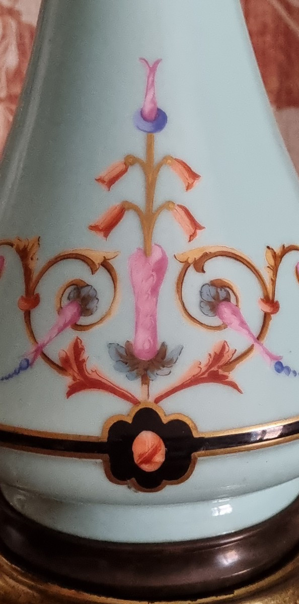 Lamp Base Napoleon III Period Paris Porcelain-photo-1
