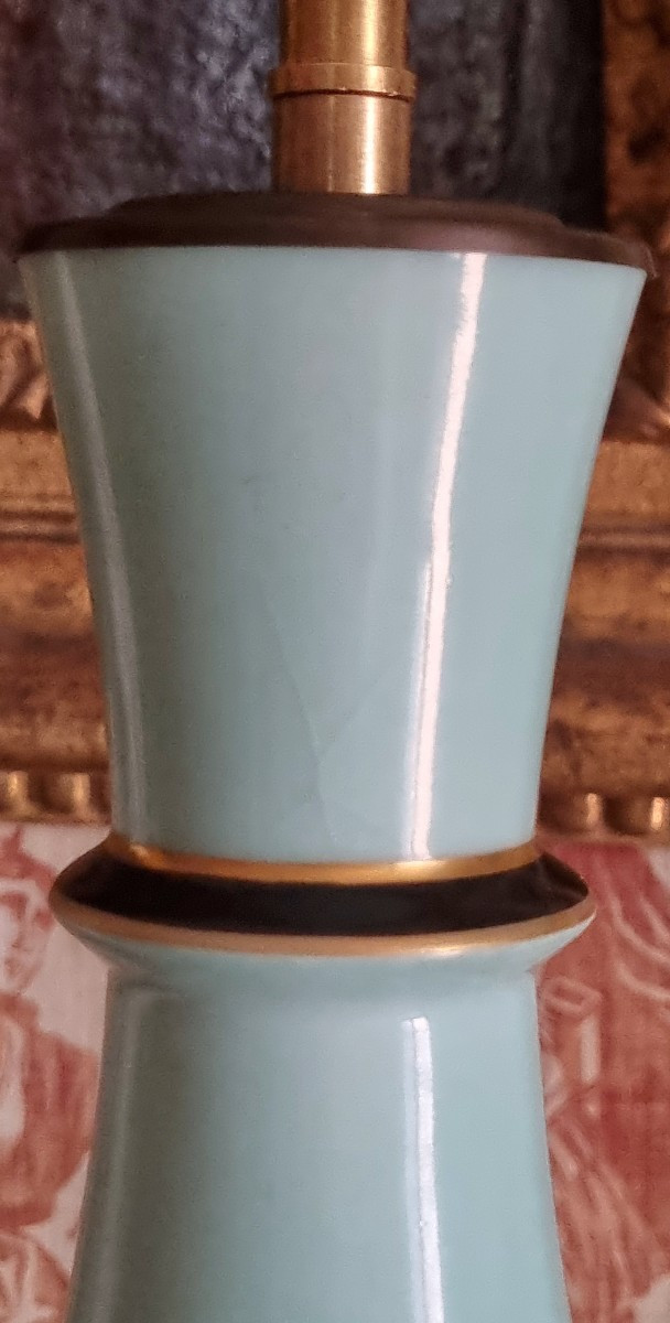 Lamp Base Napoleon III Period Paris Porcelain-photo-2